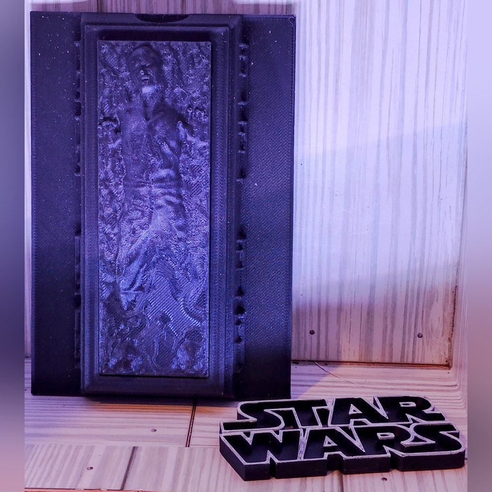 3D Printed Star Wars Han Solo In Carbonite Book End/Stash Box